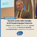 Sostegno: UIL Scuola impugna decreto sulla scelta del docente da parte delle famiglie